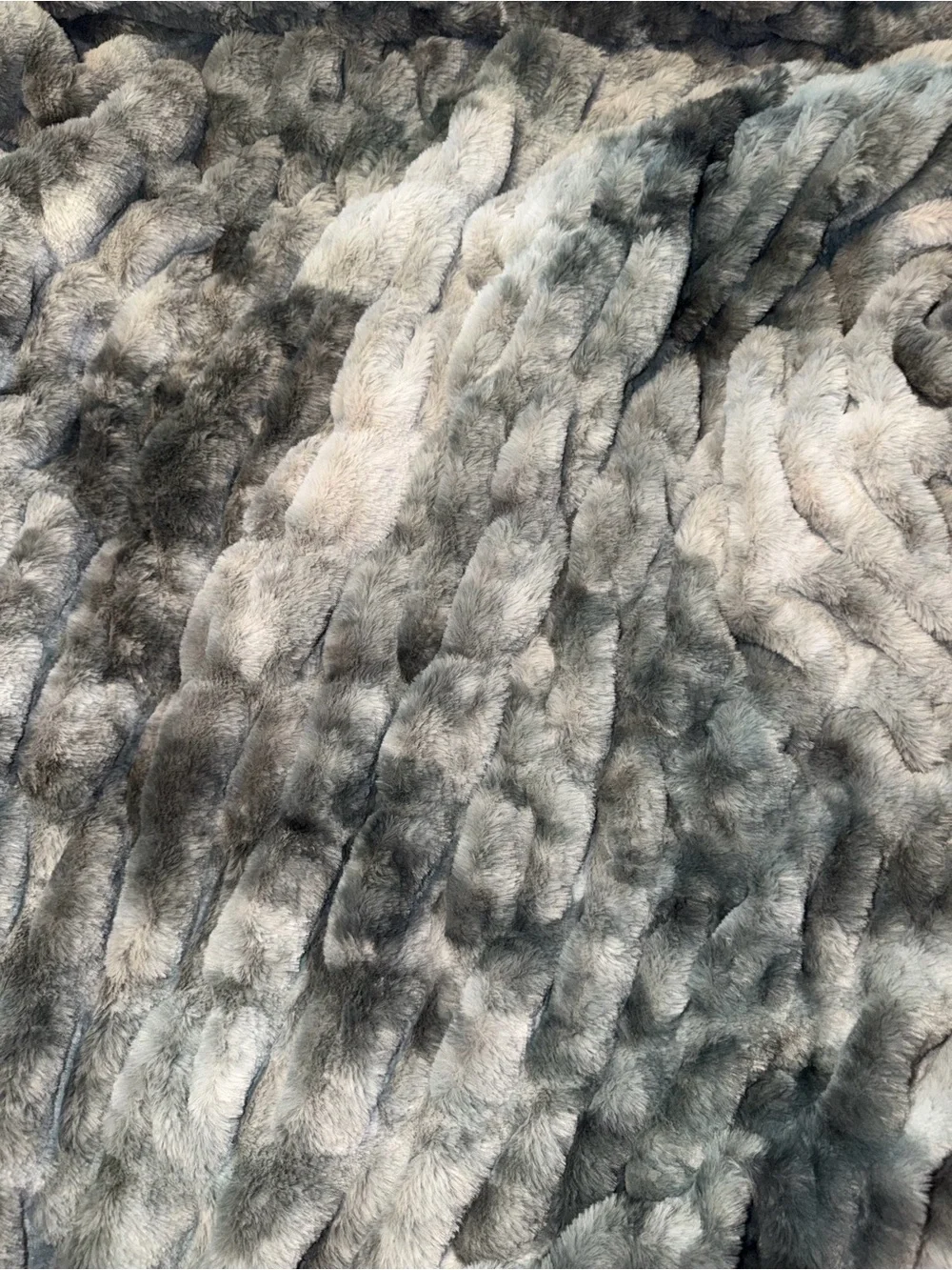 Cloud Blanket - Soft Gray Faux Fur Throw